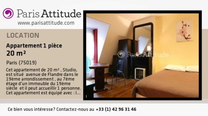 Appartement Studio à louer - Canal de l'Ourcq, Paris - Ref. 7883