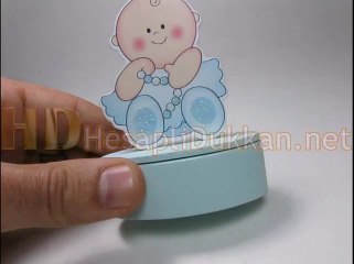 Mavi bebek şekeri kutusu Hesaplı Dükkan