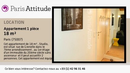 Appartement Studio à louer - Tour Eiffel, Paris - Ref. 8555