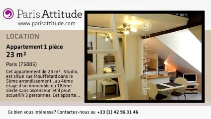 Appartement Studio à louer - Place Monge, Paris - Ref. 6683