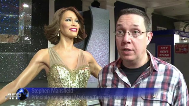 A wax figure of late singer Whitney Houston, on loan from the US for eight weeks, was unveiled in Madame Tussauds in London