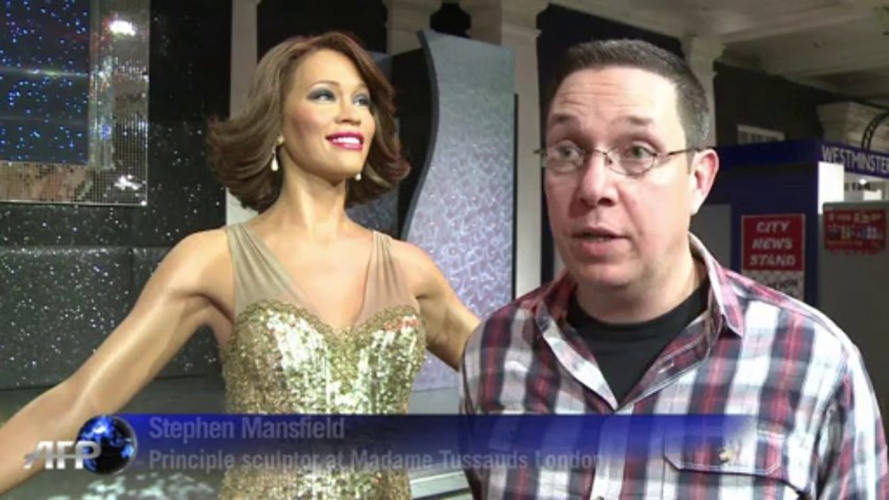 A wax figure of late singer Whitney Houston, on loan from the US for eight weeks, was unveiled in Madame Tussauds in London