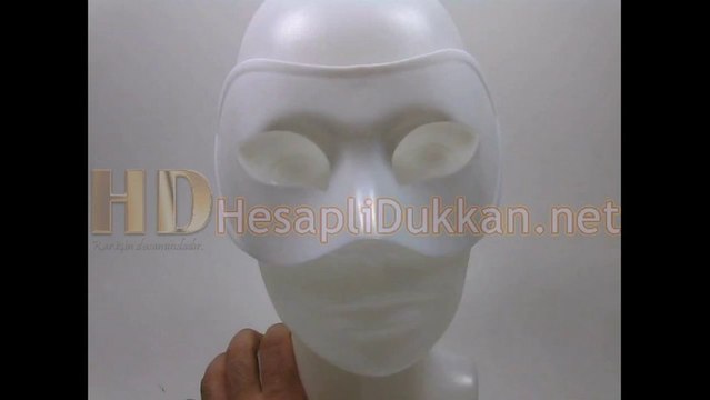 İfadesiz beyaz maske parti maskesi parti malzemesi Hesaplı Dükkan