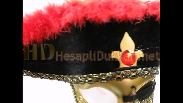 Tüylü parti maskesi napolyon maske parti malzemeleri Hesaplı Dükkan