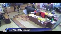 Soldiers with shopping bags in Kenya mall video