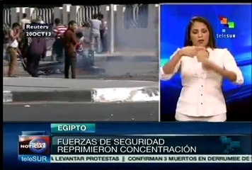 Policía egipcia reprime a estudiantes que apoyan a expresidente Mursi
