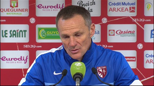 Conférence de presse Stade Brestois 29 - FC Metz (0-3) : Alex DUPONT (SB29) - Albert CARTIER (FCM) - 2013/2014