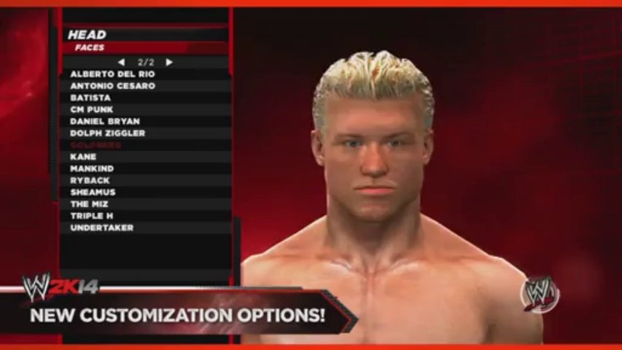 WWE 2K14 Create A Superstar Heads.