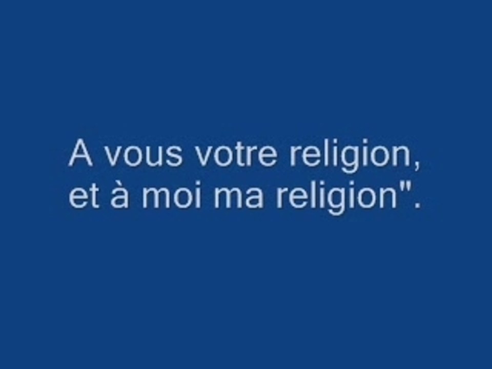 109 al-kafirune (les infideles)