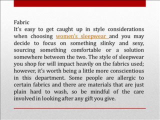 Womens Sleepwear | A Simple Guide on Choosing the Right Sleepwear