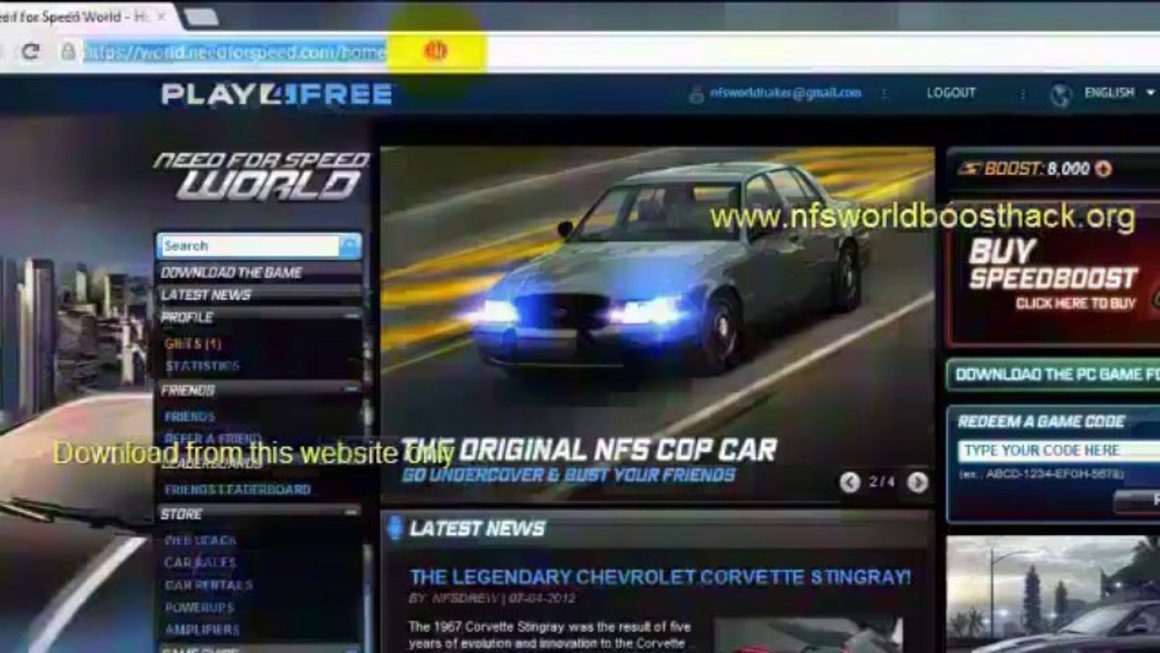 Need For Speed World Boost Generator