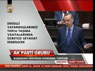 Başbakan Erdoğan, Engelli vatandaşlarımıza müjdeler verdi.