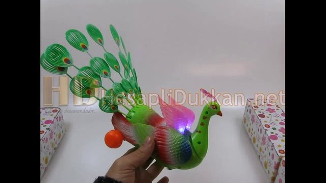 Işıklı müzikli hareketli tavus kuşu