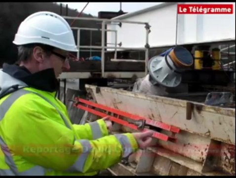 Presqu'île de Crozon (29). Travaux spectaculaires au pont de Térénez
