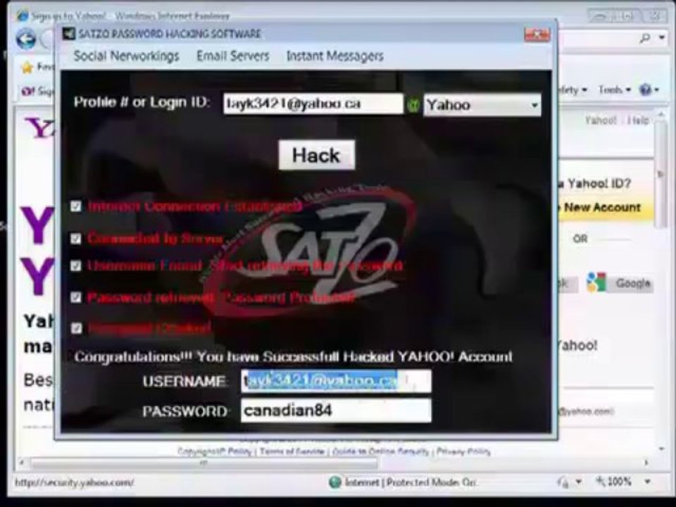 Hack Yahoo Password Free Hacking Software - 100% Working See Proof 2013 (New) -203