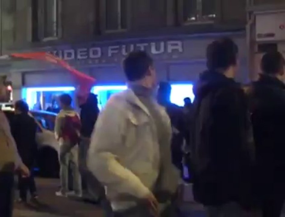 Montée du stade Brestois, la ville en fête