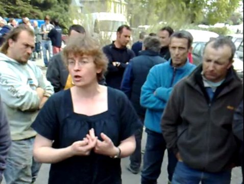 Manifestation d'ostréiculteurs à La Trinités-sur-Mer