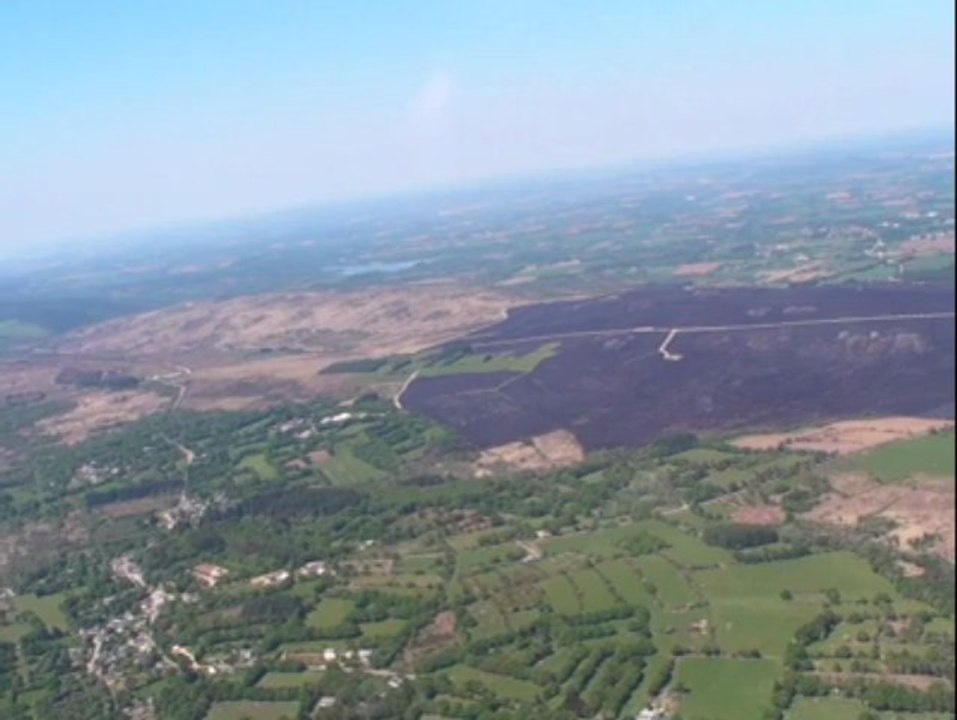 Monts d'Arrée. L'incendie vu du ciel