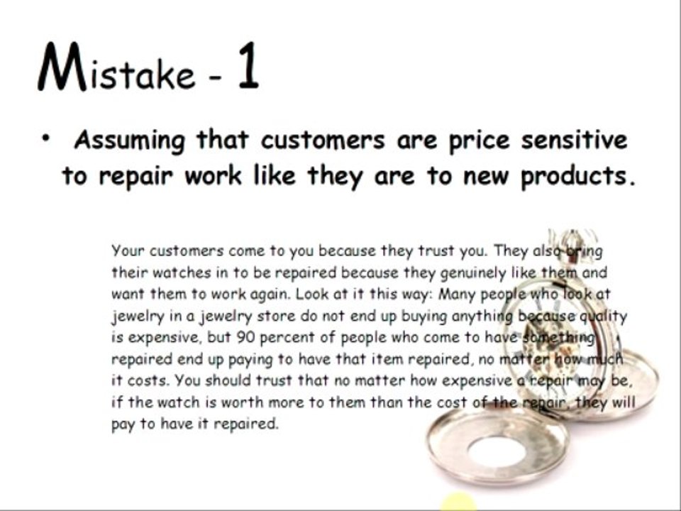 Mistakes Watch Makers make While Pricing Repairs