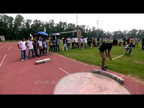 Enjoying shot put at the Naga Fest'13