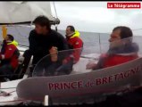 Groix (56). Prince de Bretagne reprend la mer en vue du Rhum
