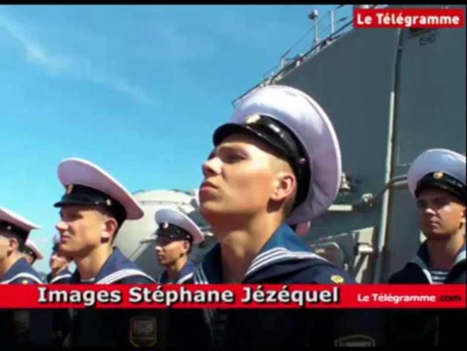 Brest (29). Le navire russe Pierre Le Grand en "escale amicale"