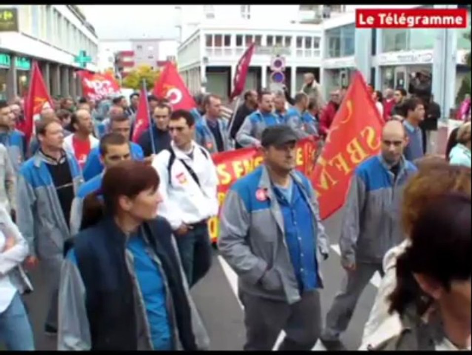 Lorient (56). Un cortège plus agité