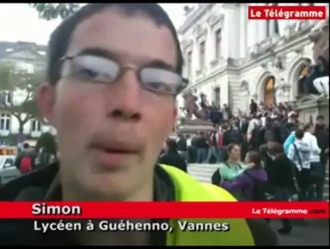 Vannes (56). Des lycéens de nouveau dans la rue ce vendredi