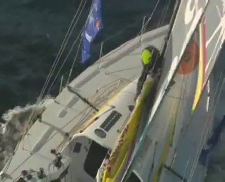Avec le bateau Cheminées Poujoulat sur la route du Rhum 2010