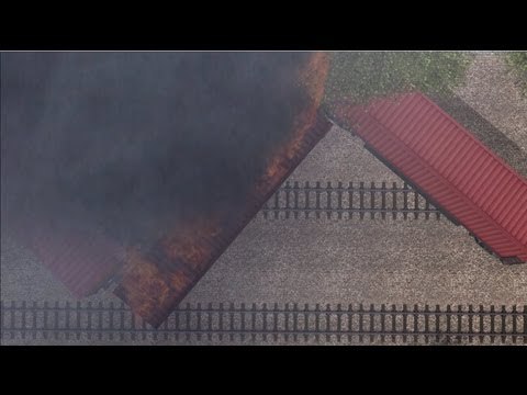 Train derails and explodes after crashing into garbage truck near Baltimore