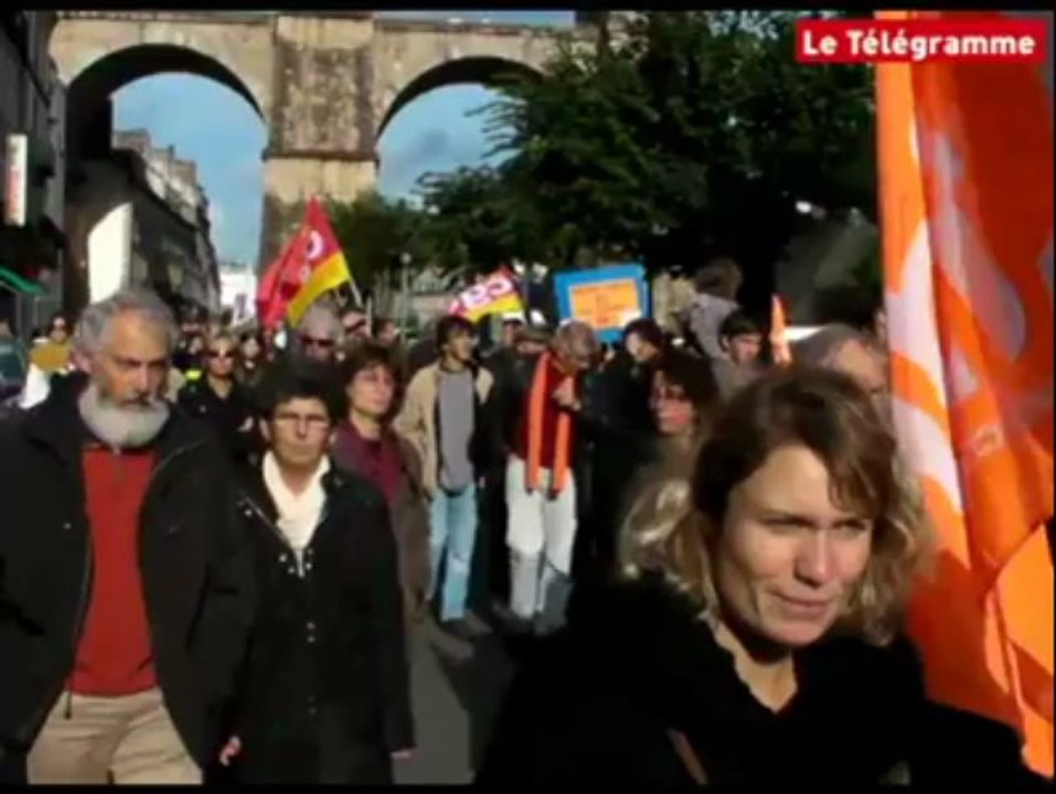 Morlaix (29). Retraites : 4.500 manifestants sous le viaduc