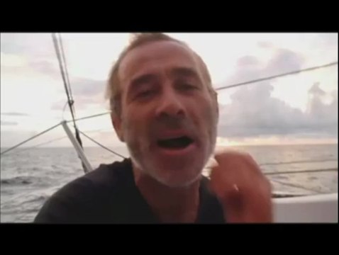 Route du Rhum. Roland Jourdain à bord de Veolia