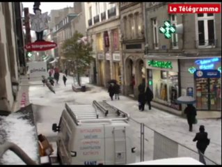 Saint-Brieuc (22). Neige et grêle font leur apparition