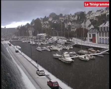 Morlaix (29). Entre neige et grêle...