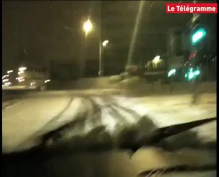 Vannes (56). Les premiers flocons morbihannais