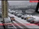 Châteaulin (29). La ville encore plus belle sous la neige