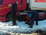 Plouigneau (29). Les camions libérés de la neige