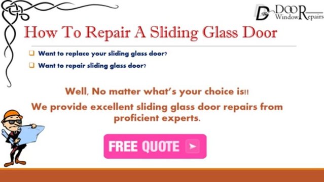 Sliding Glass Patio Door Repair