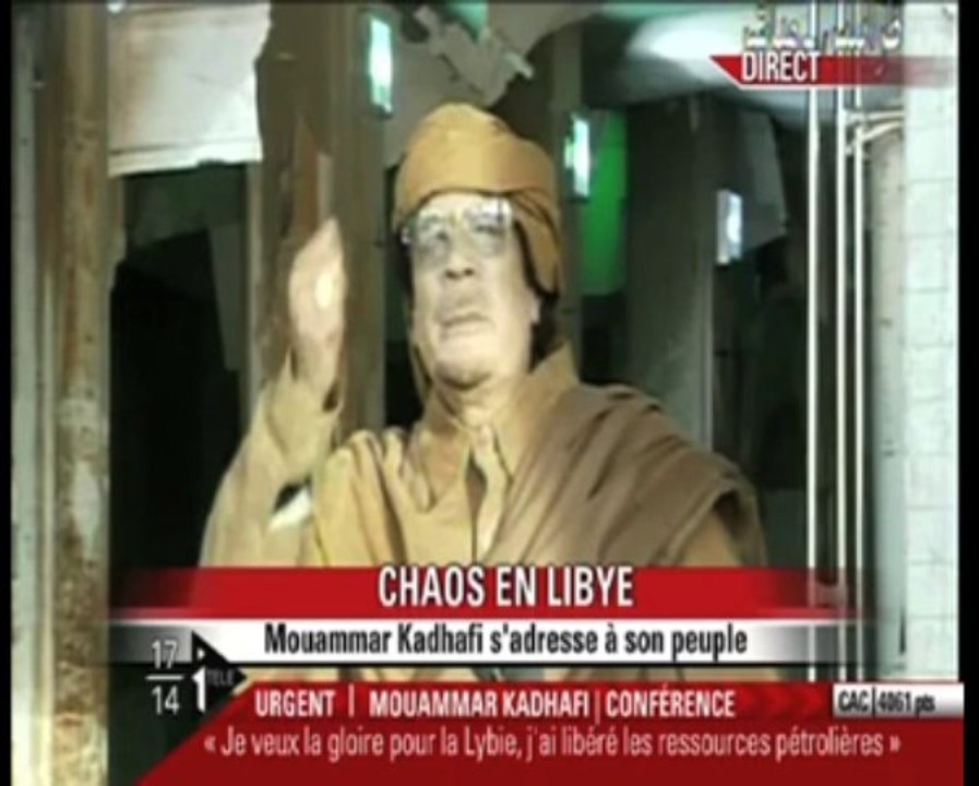 Libye. Les moments forts du discours de Kadhafi