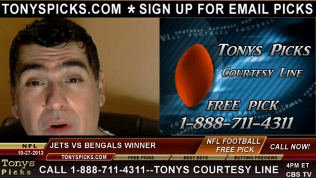 New York Jets vs. Cincinnati Bengals Pick Prediction NFL Pro Football Odds Preview 10-27-2013