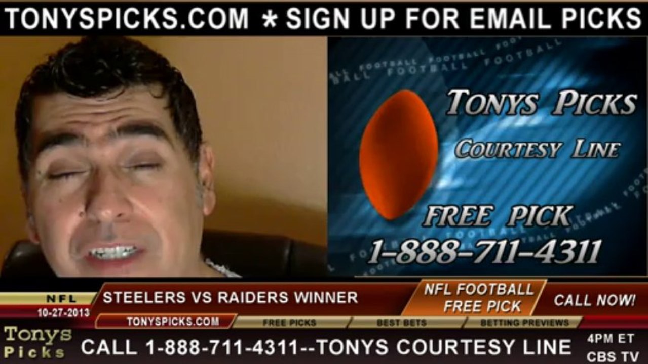 Oakland Raiders vs. Pittsburgh Steelers Pick Prediction NFL Pro Football Odds Preview 10-27-2013