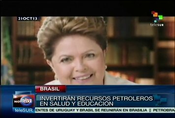 Explotación del yacimiento de Libra beneficiará a Brasil: Rousseff