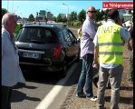 Taxis. Accès à la voie express bloqués à Vannes-Ménimur