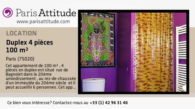 Duplex 3 Chambres à louer - Porte de Bagnolet, Paris - Ref. 6805