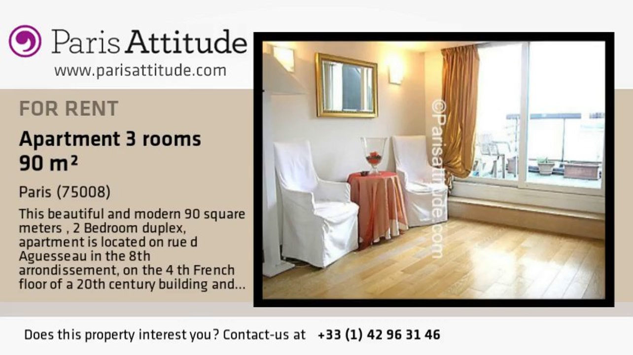 2 Bedroom Duplex for rent - Madeleine, Paris - Ref. 5889