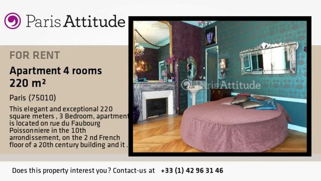 3 Bedroom Apartment for rent - Poissonnière, Paris - Ref. 8498