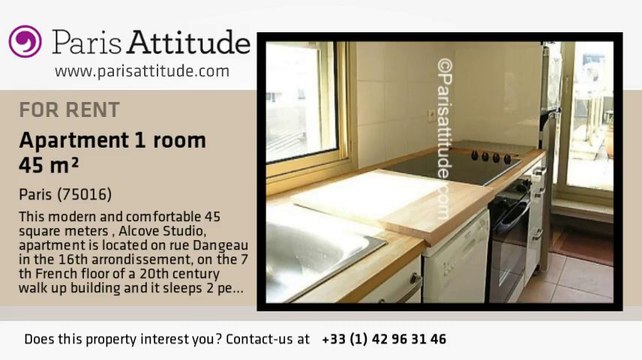 Alcove Studio Apartment for rent - Jasmin, Paris - Ref. 2129