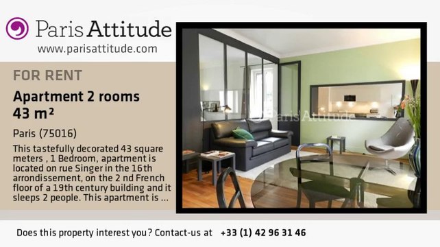 1 Bedroom Apartment for rent - La Muette, Paris - Ref. 8060