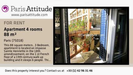 3 Bedroom Triplex for rent - Jules Joffrin - Mairie du 18ème, Paris - Ref. 2700