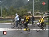 Manifestation à vélo pour la création d’une piste cyclable